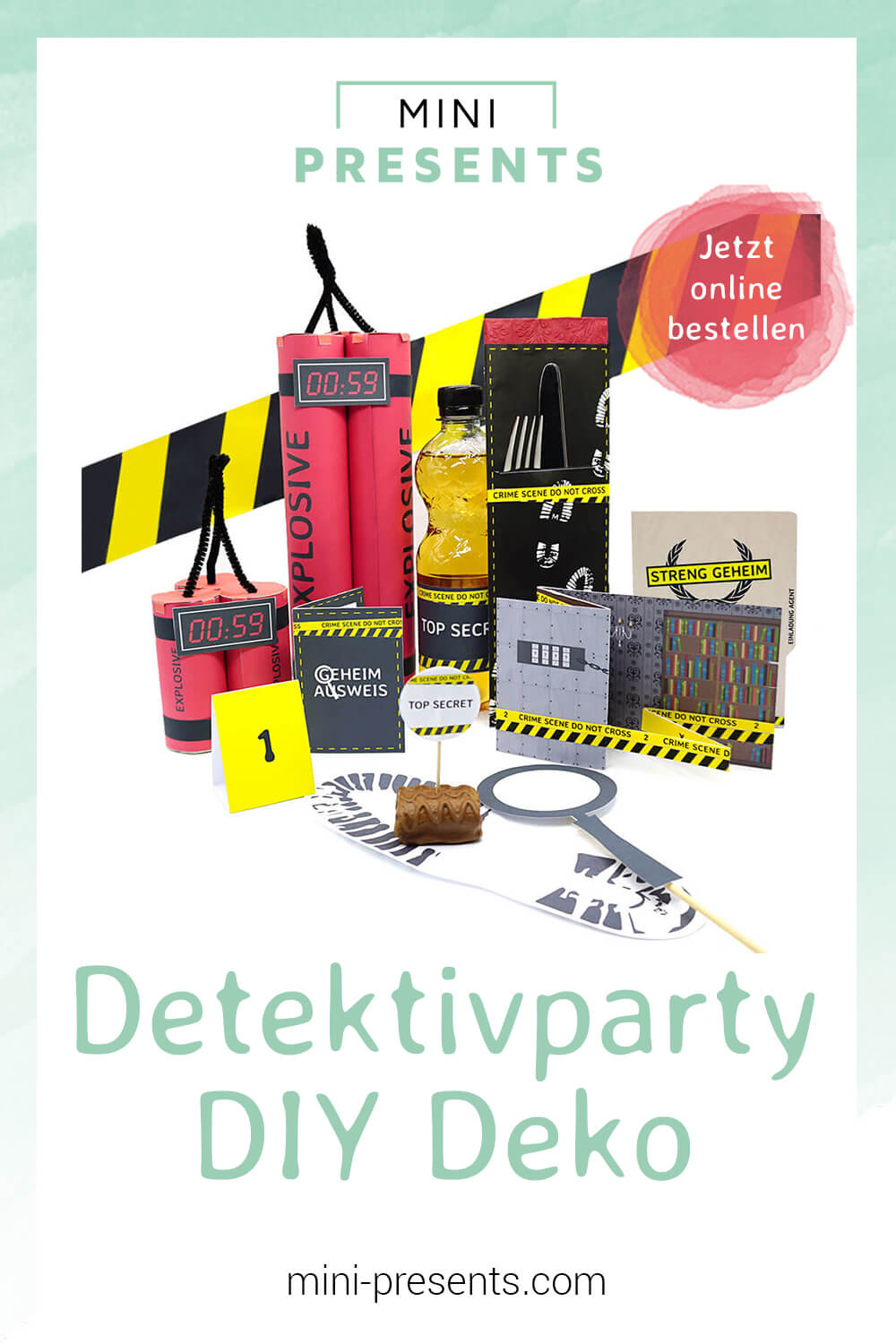 Mini Presents Diy Detektivparty Deko Fur Krimidinner Oder Escape Room Partys Schenke Gluckliche Momente Originelle Diy Papiergeschenke Zum Ausdrucken Fur Gemeinsame Zeit