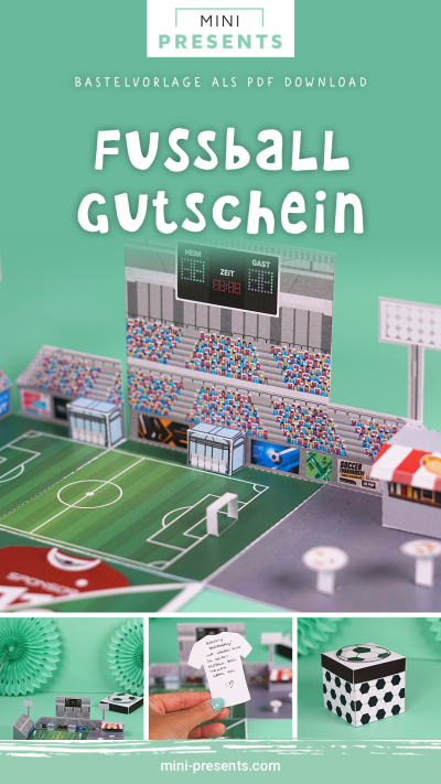 DIY Fußball Tickets Gutschein Explosionsbox