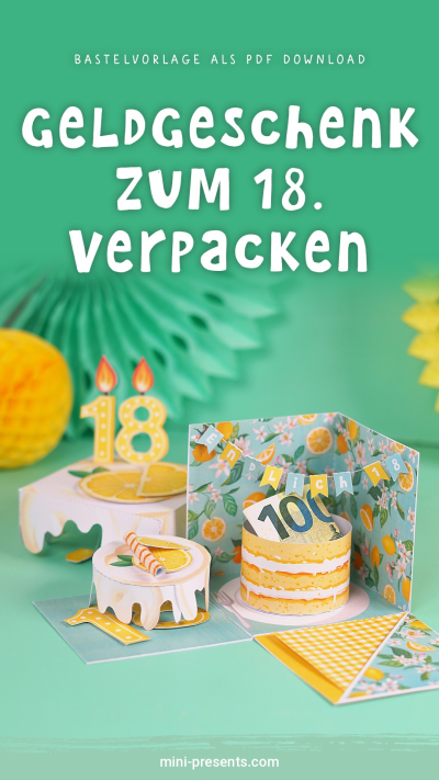 DIY Geldgeschenk 18. Geburtstag Explosionsbox