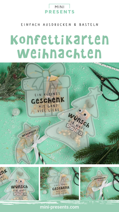Konfettikarten Weihnachten „Frohe Weihnachten“