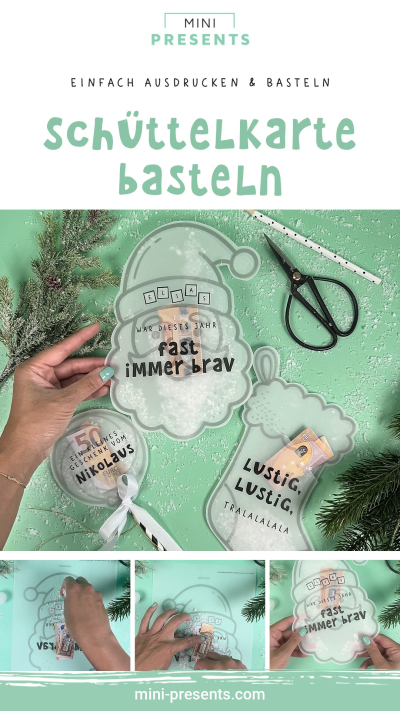 Konfettikarten Weihnachten „Lustig, lustig, tralalalala“