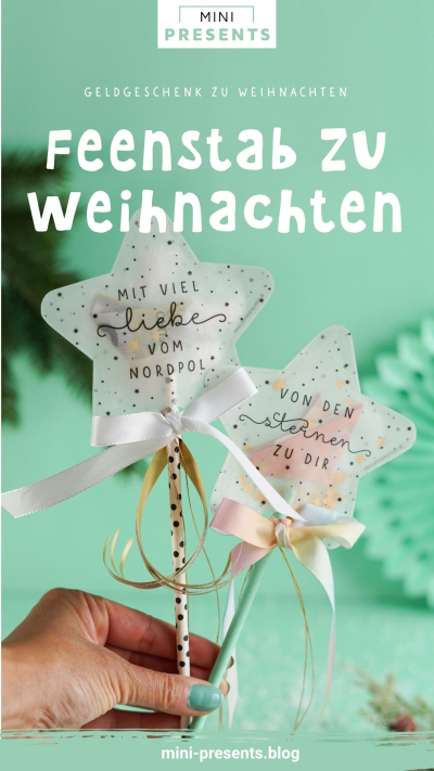 Zauberstab Geldgeschenk zu Weihnachten