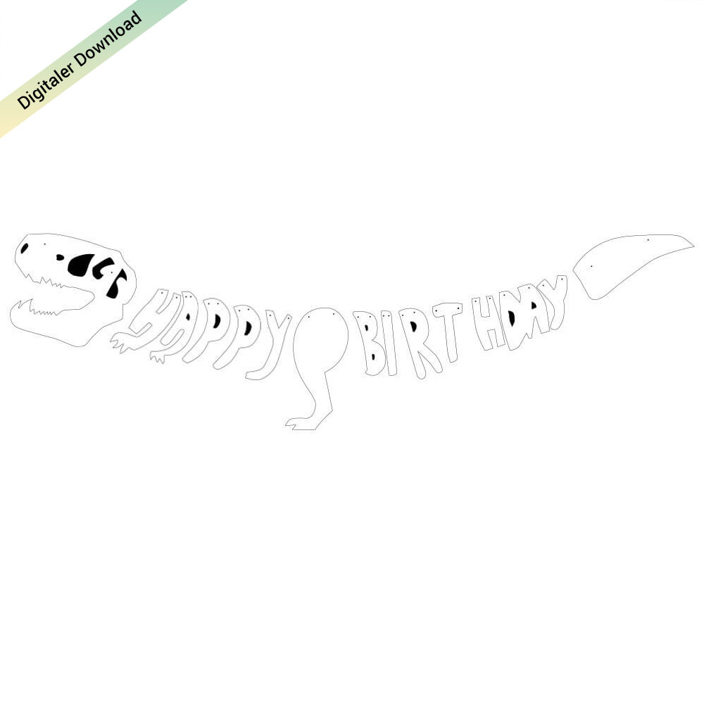 Dino Girlande Do It Yourself Dinosaurier Party