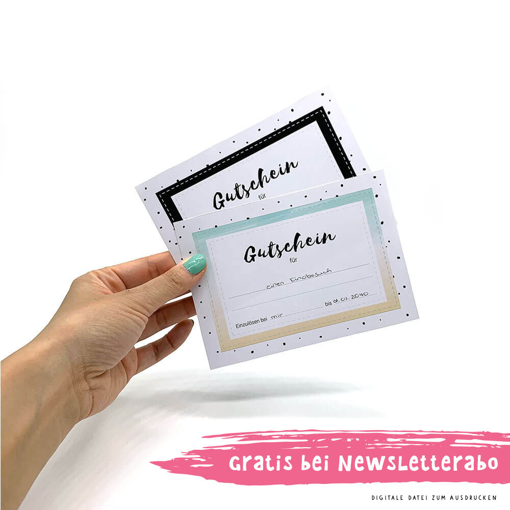 mini-presents | Gutschein zum Ausdrucken | Schenke glückliche Momente