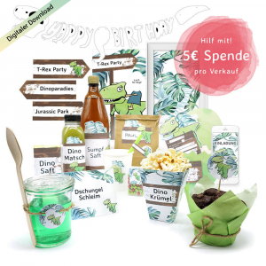 DIY Dinosaurier Party Dekoration "Charity-Set" 