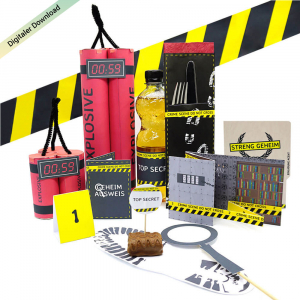 DIY Detektivparty Deko für Krimidinner oder Escape Room Partys 