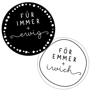 Geschenketiketten – Für immer + ewig 