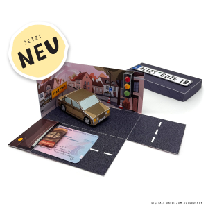 DIY Führerschein Geldgeschenk PDF Bastelvorlage 