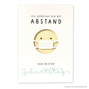 DIY Corona Geburtstagskarte 