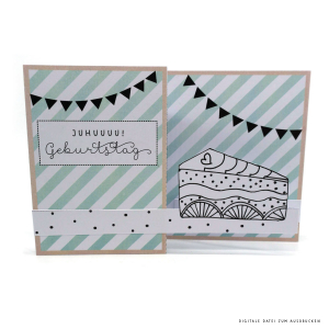 DIY Geburtstagskarte Kuchen 