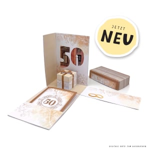 DIY Geldgeschenk Goldhochzeit / Silberhochzeit Explosionsbox 