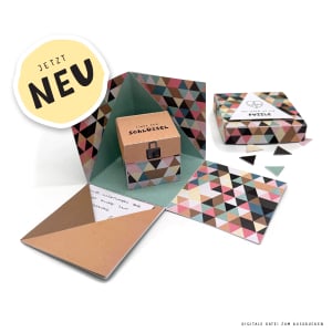 DIY Puzzle Explosionsbox PDF Bastelvorlage 