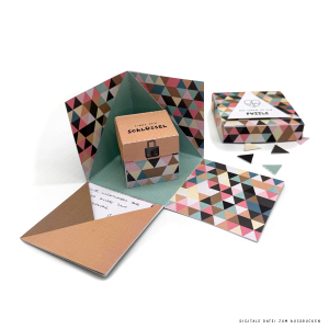 DIY Puzzle Explosionsbox PDF Bastelvorlage 