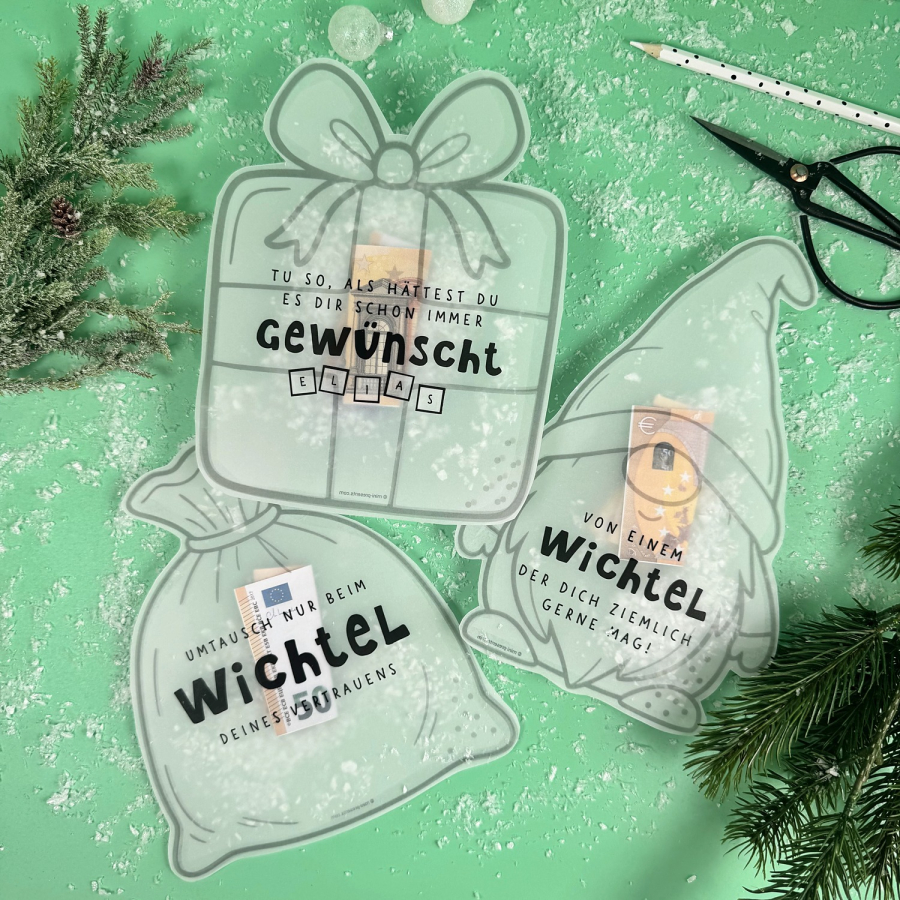 Konfettikarten Weihnachten „Von einem Wichtel“  – Bild 1