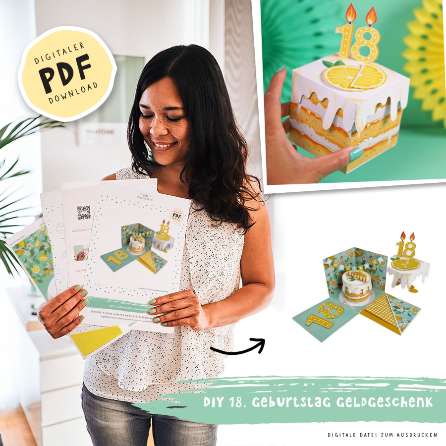 DIY Geldgeschenk 18. Geburtstag Explosionsbox  – Bild 10