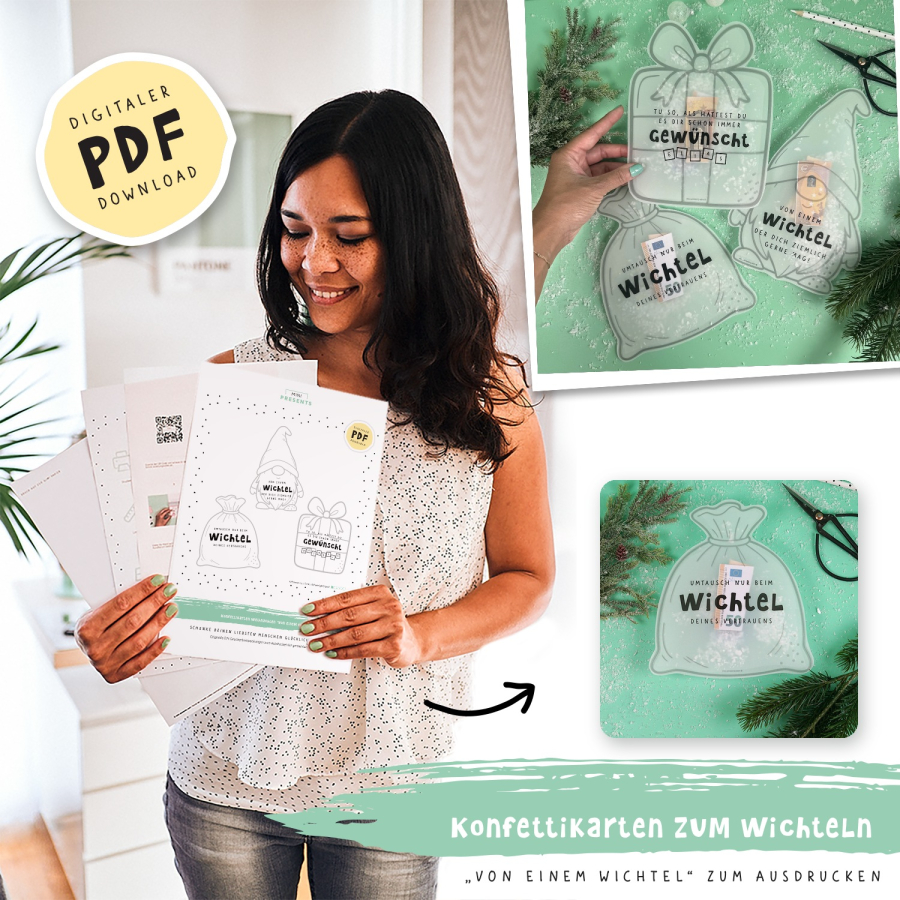 Konfettikarten Weihnachten „Von einem Wichtel“  – Bild 8