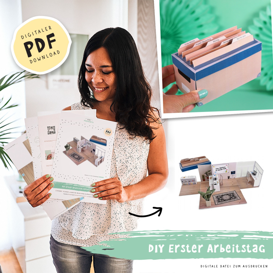 DIY Geschenk Erster Arbeitstag Explosionsbox  – Bild 10
