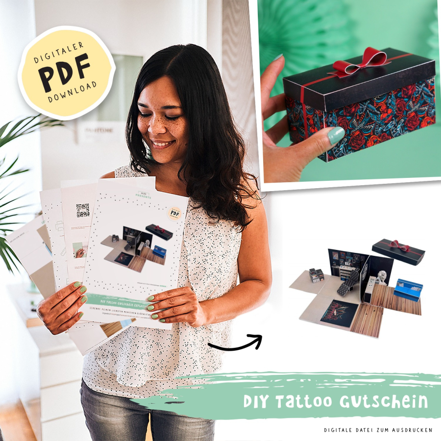 DIY Tattoo Gutschein Explosionsbox  – Bild 10