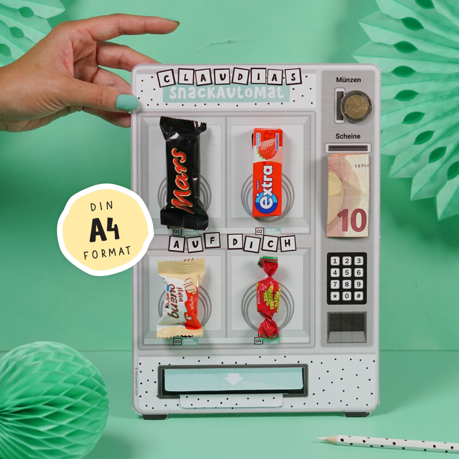 Snackautomat Geldgeschenk Geburtstag zum Ausdrucken  – Bild 10