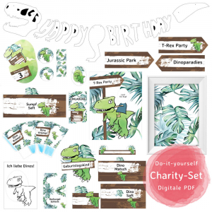 DIY Dinosaurier Party Dekoration "Charity-Set" 