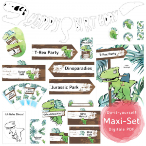 DIY Dinosaurier Party Dekoration "Maxi-Set" 