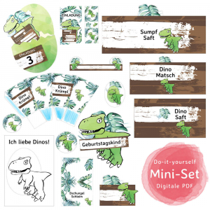 DIY Dinosaurier Party Dekoration "Mini-Set" 