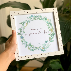 Bilderrahmen Geldgeschenk zur Taufe oder Kommunion 