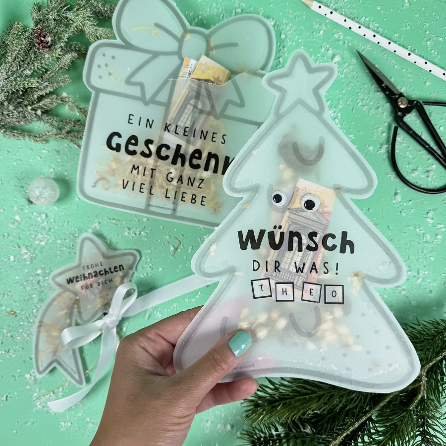 Konfettikarten Weihnachten „Frohe Weihnachten“  – Bild 2