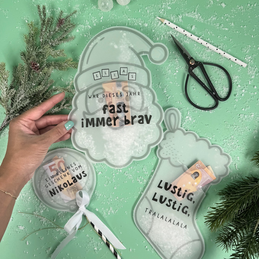 Konfettikarten Weihnachten „Lustig, lustig, tralalalala“  – Bild 2