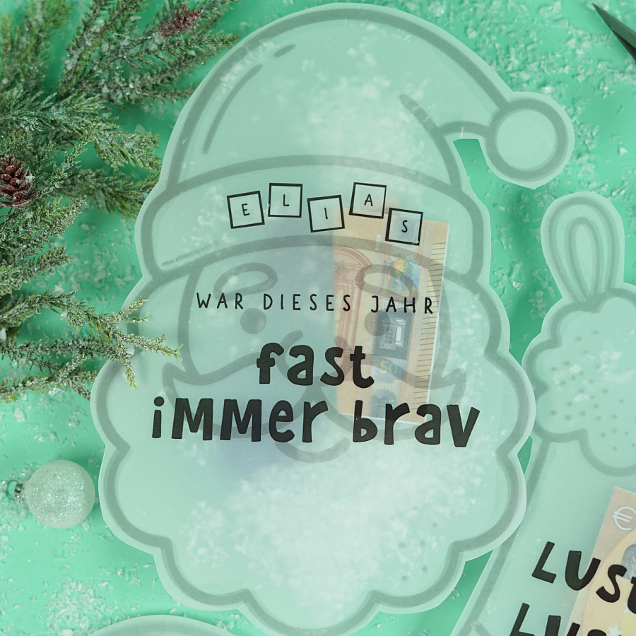 Konfettikarten Weihnachten „Lustig, lustig, tralalalala“  – Bild 3