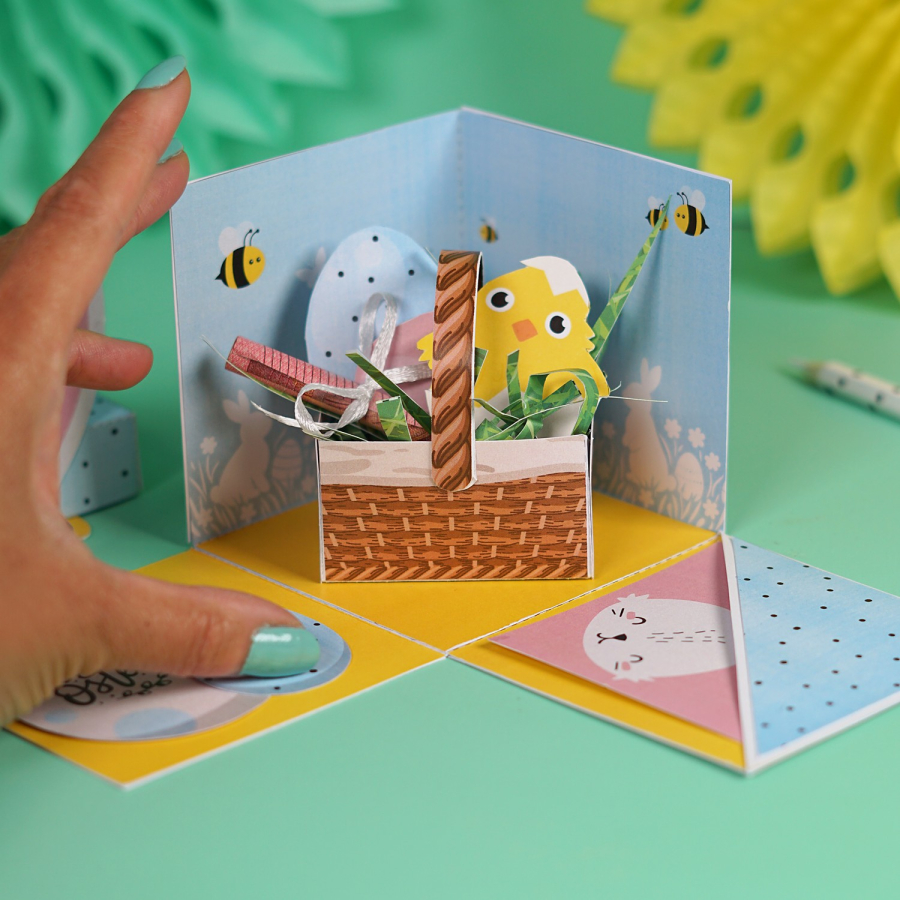 DIY Geldgeschenk Ostern Explosionsbox  – Bild 4