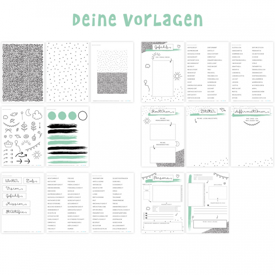 mini-presents | Vision Board DIY Vorlage | Schenke glückliche Momente ...