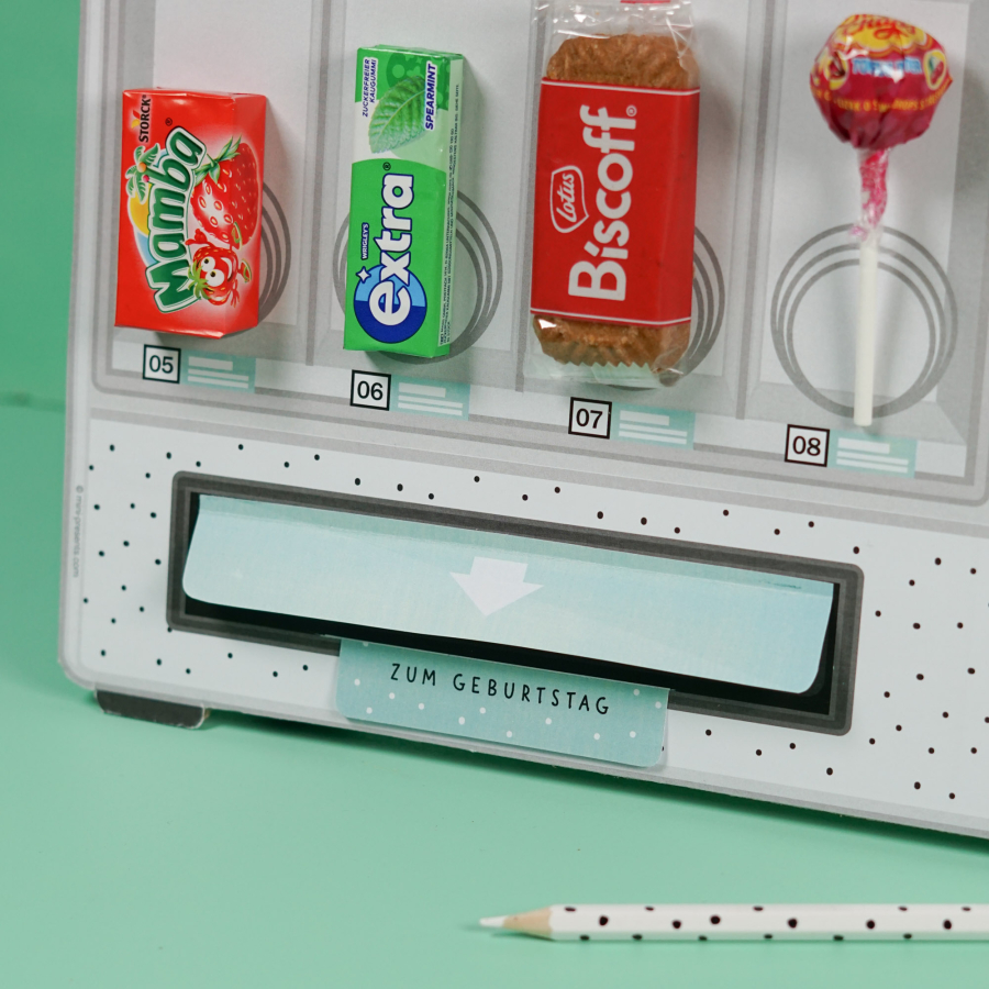 Snackautomat Geldgeschenk Geburtstag zum Ausdrucken  – Bild 6