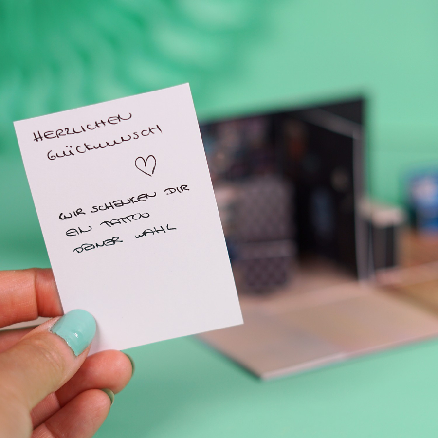 DIY Tattoo Gutschein Explosionsbox  – Bild 7