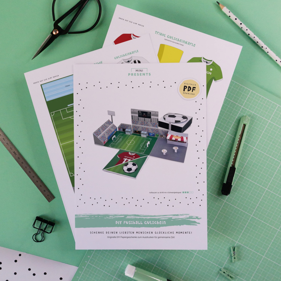 DIY Fußball Tickets Gutschein Explosionsbox  – Bild 9